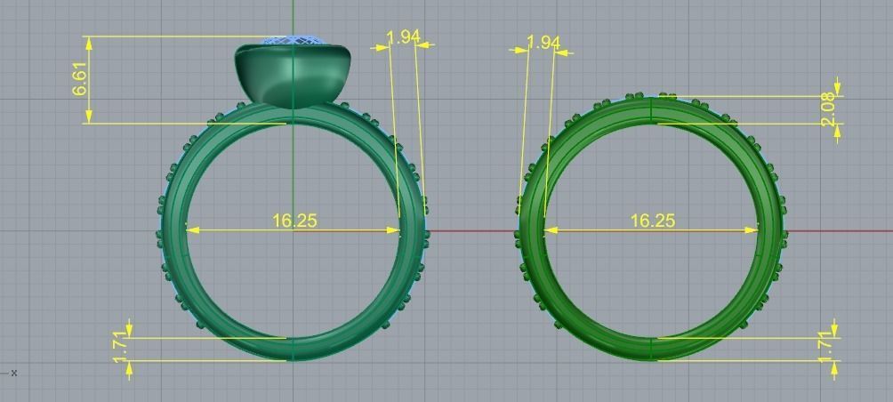Rings 808 3D print model_4
