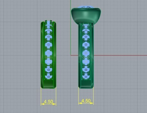 Rings 808 3D print model_5