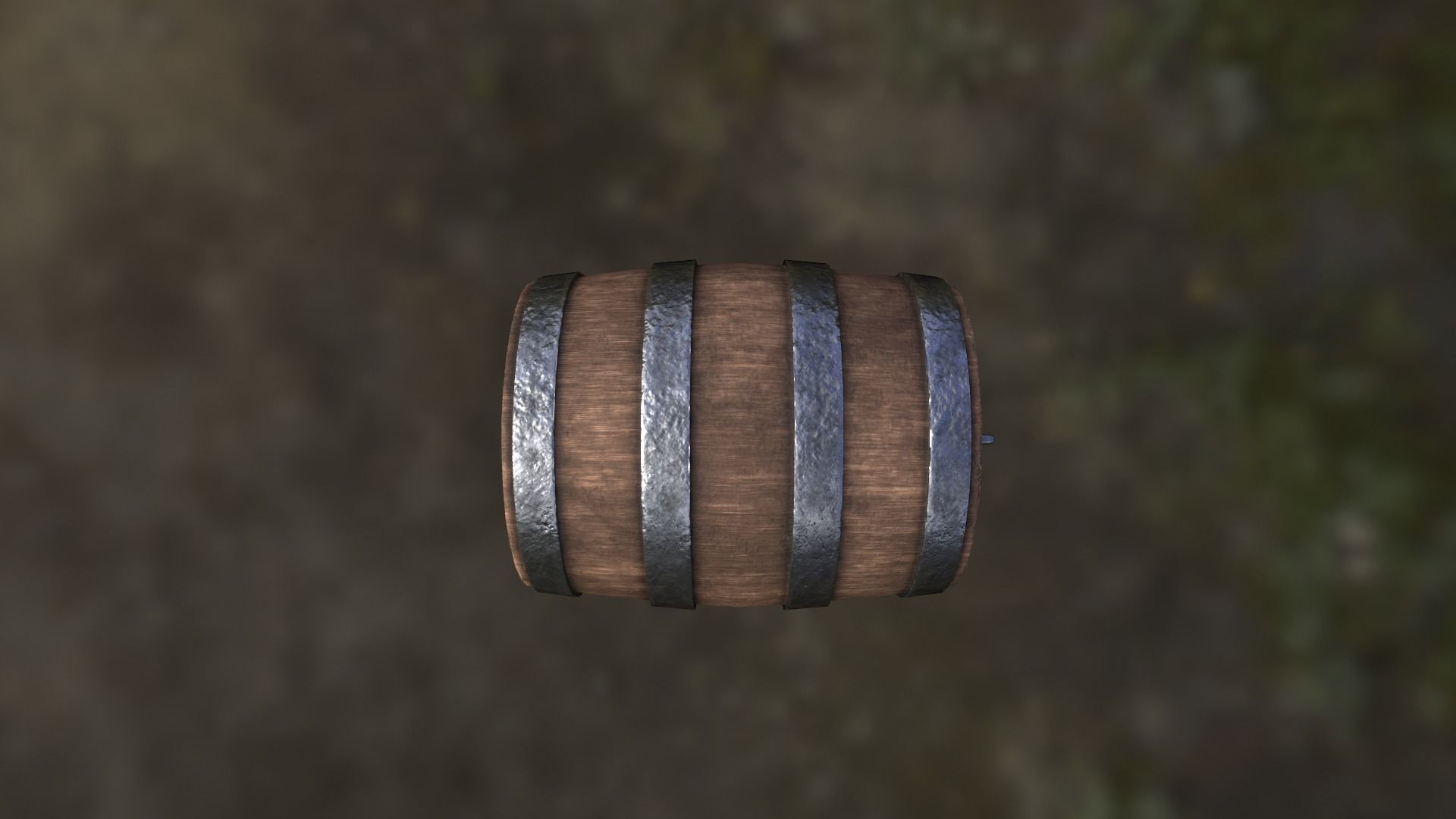 Wine barrel with crane low poly game-ready FBX OBJ BLEND GLB Low-poly 3D model_10