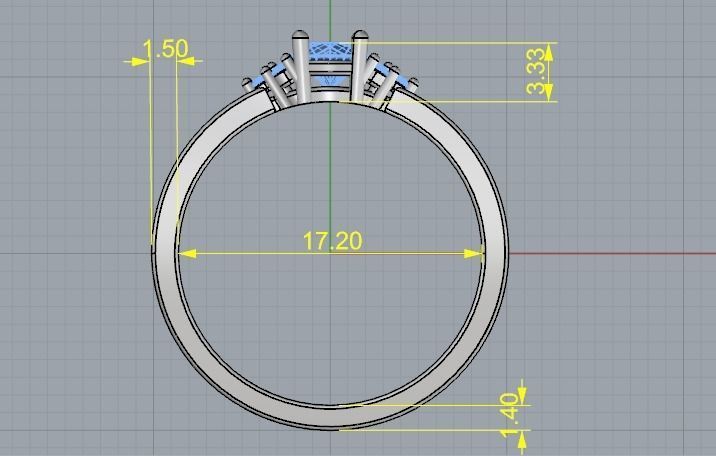 Soliter ring 822 3D print model_2