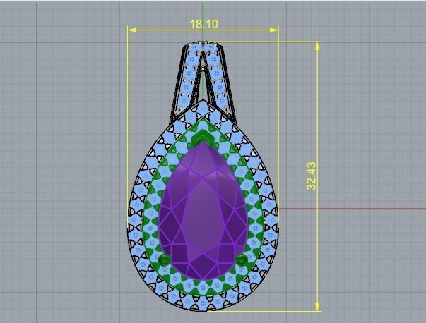 Pendant 817 3D print model_3