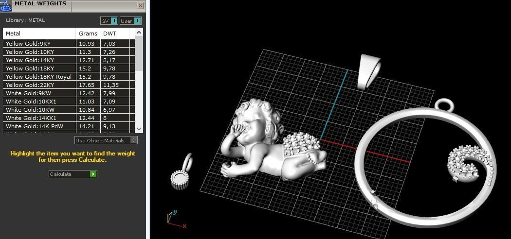 Pendant 846 3D print model_3