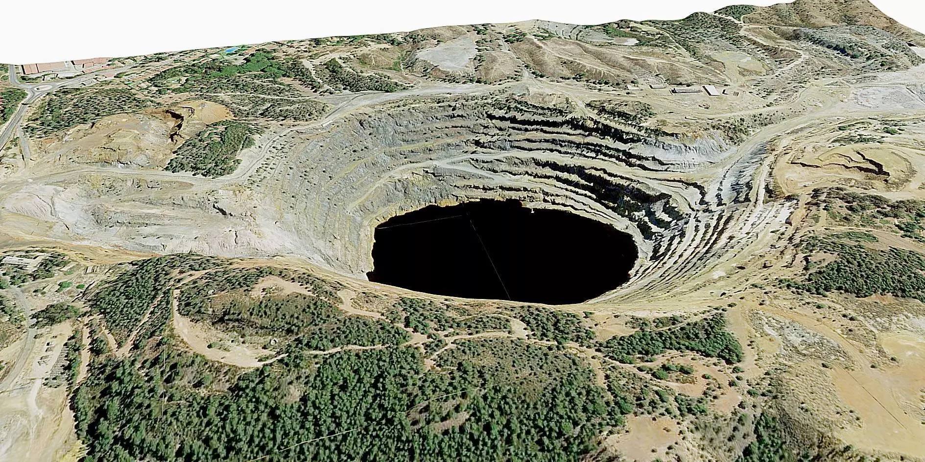 Corta Atalaya mine Low-poly 3D model