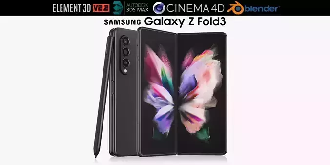 Samsung Galaxy Z Fold 3 3D model