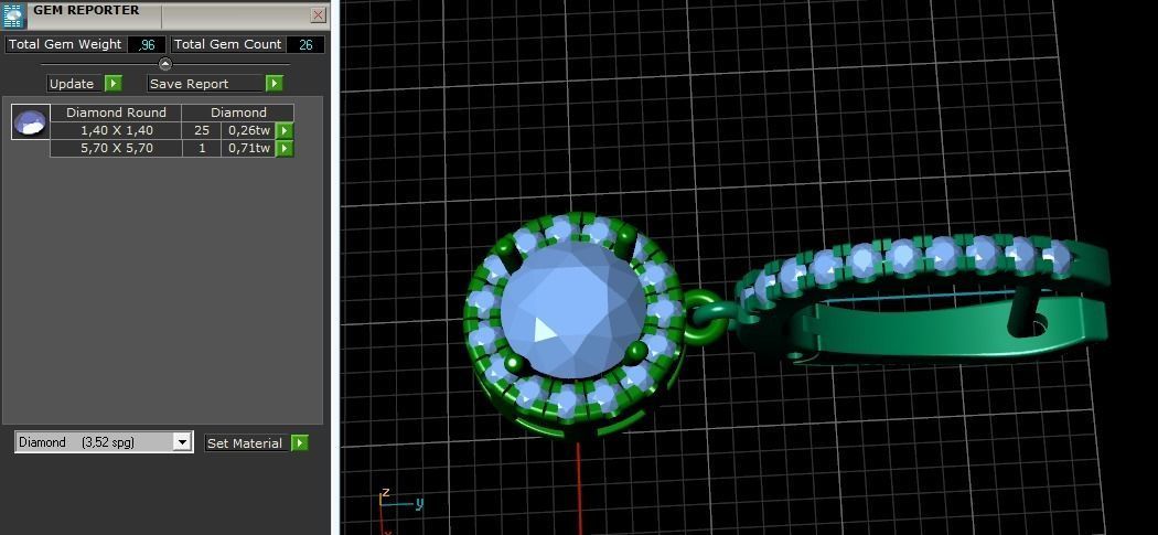 Earrings 836 3D print model_3