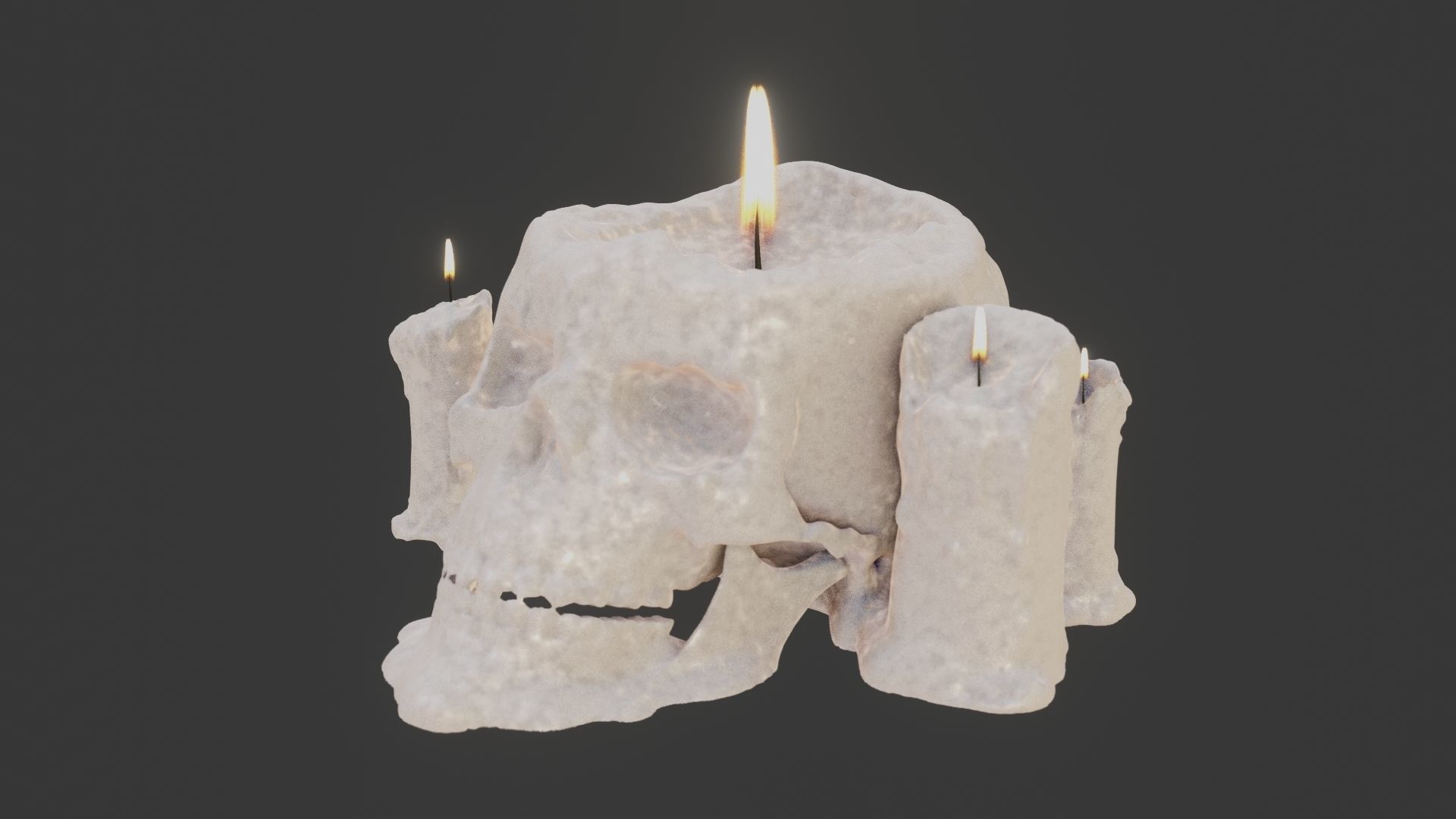 Skull candle 3D model_38