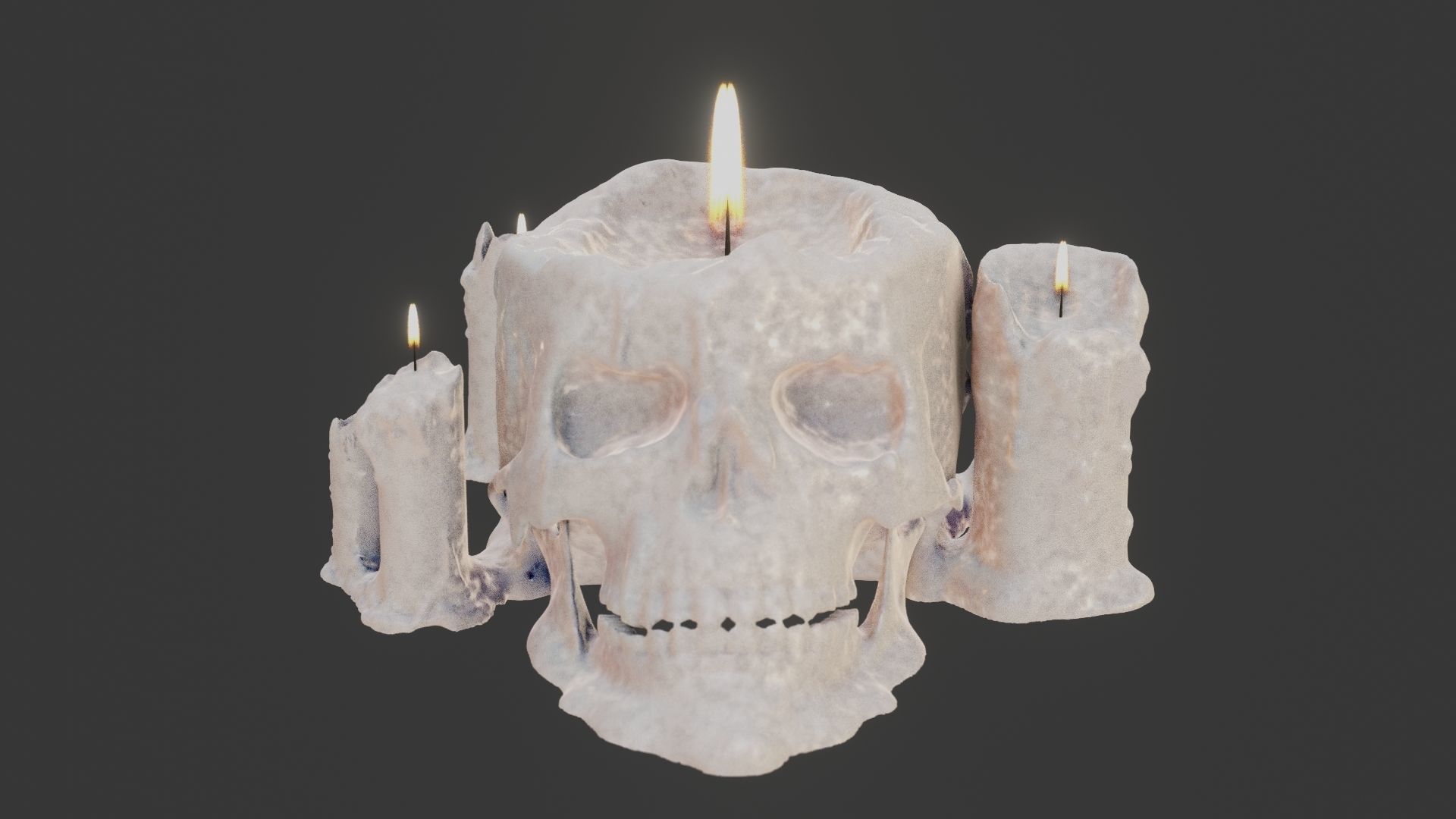 Skull candle 3D model_33