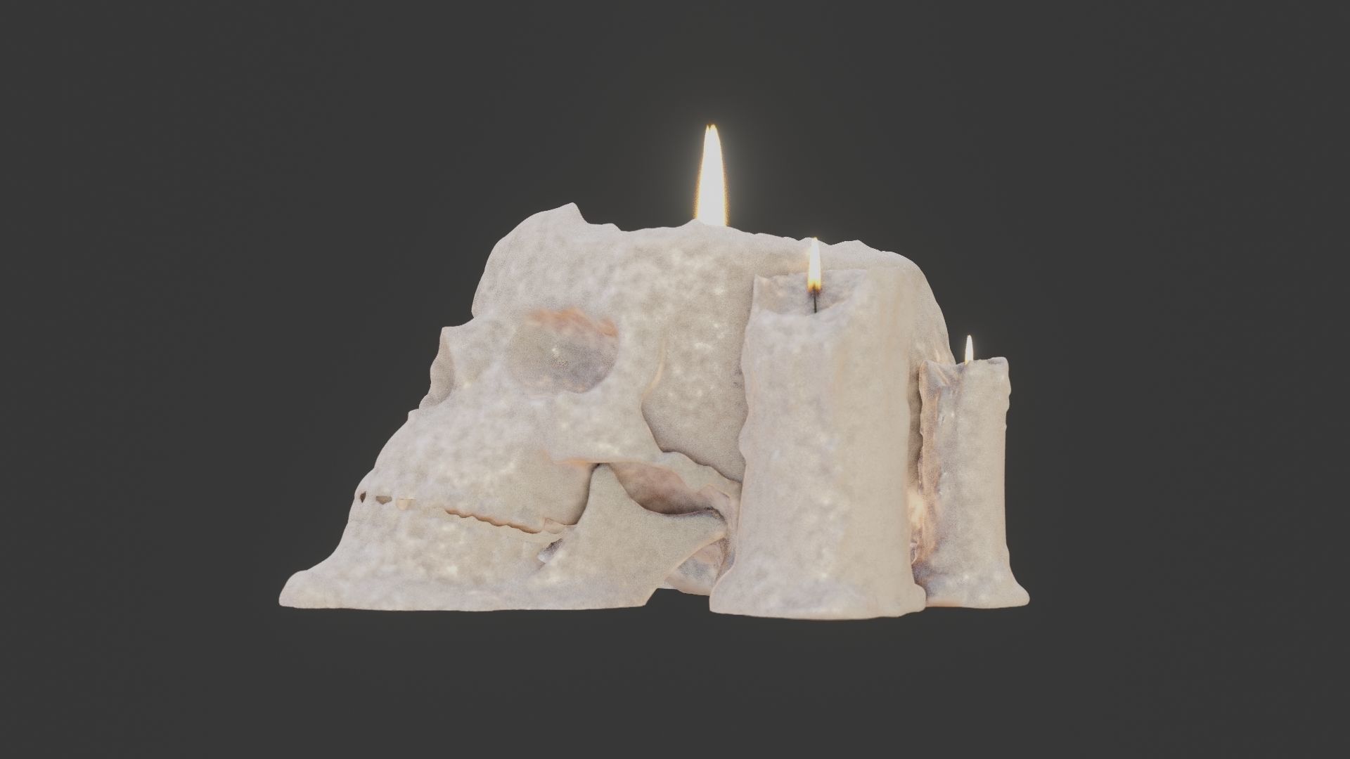 Skull candle 3D model_34