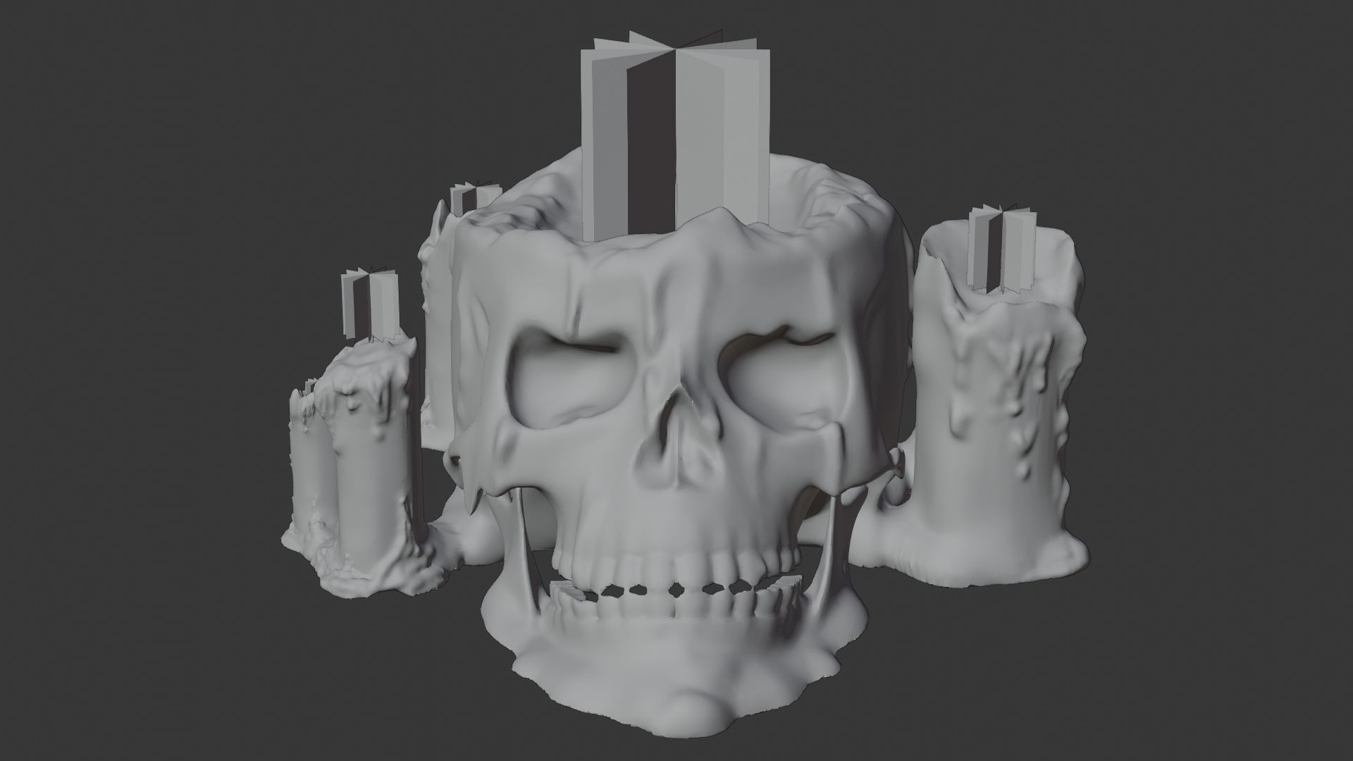Skull candle 3D model_10