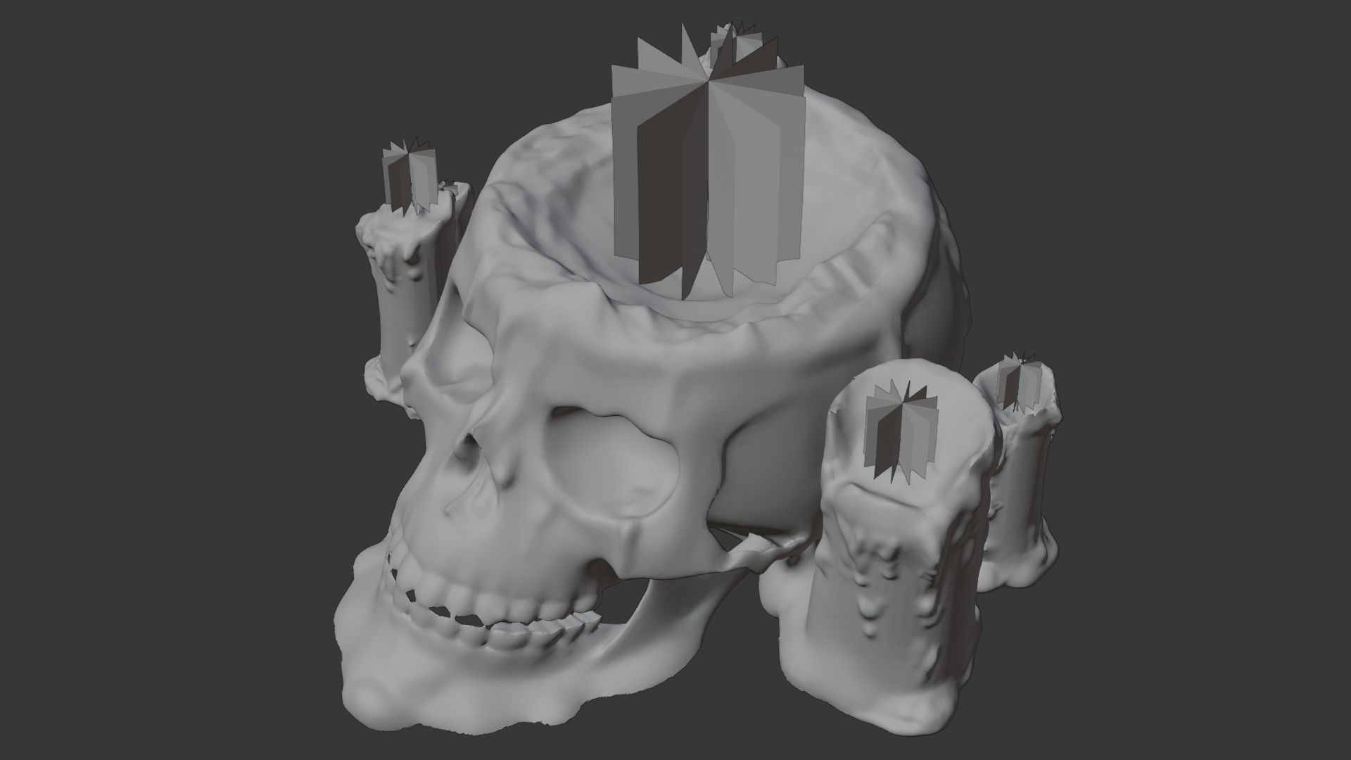 Skull candle 3D model_11