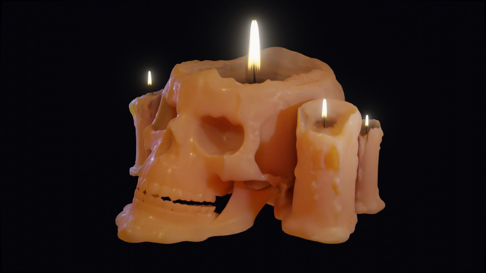 Skull candle 3D model_3