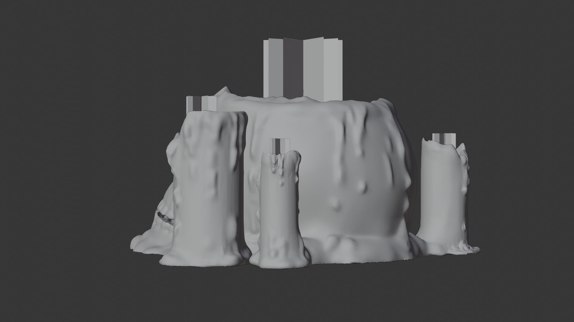 Skull candle 3D model_5