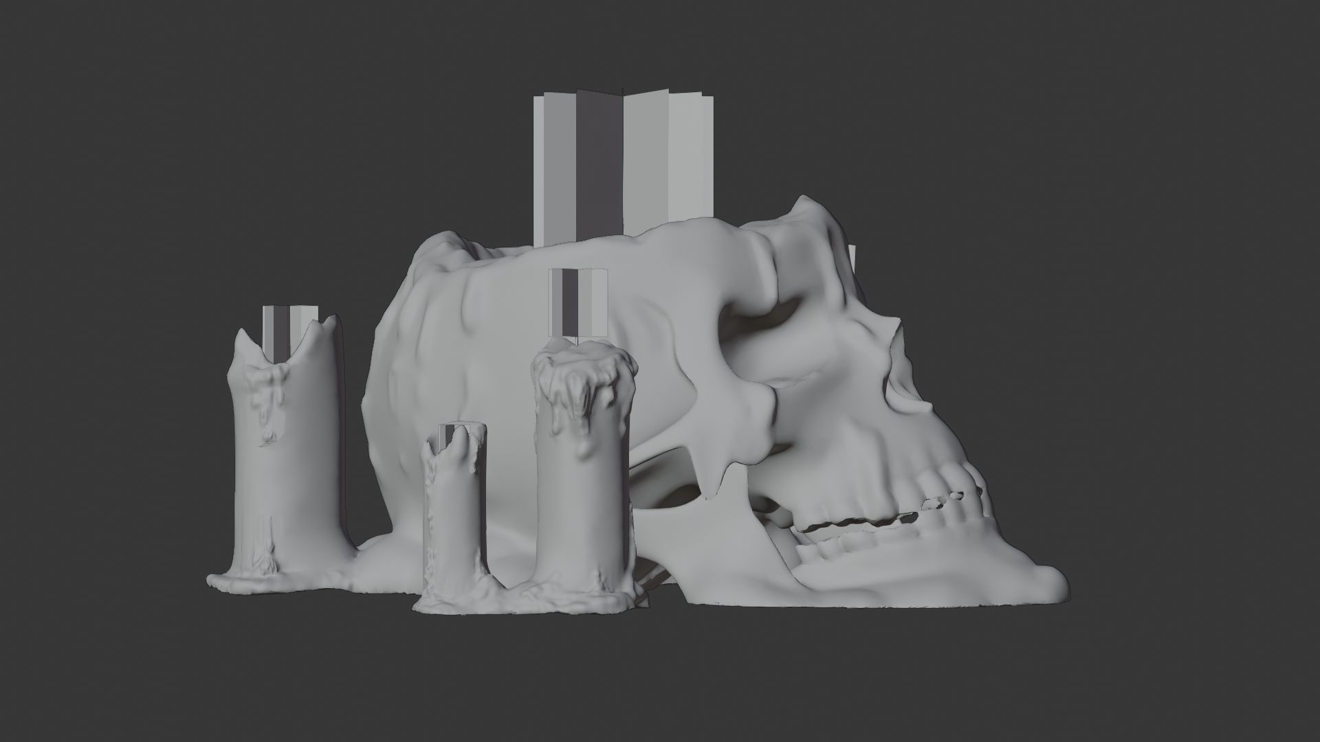 Skull candle 3D model_15