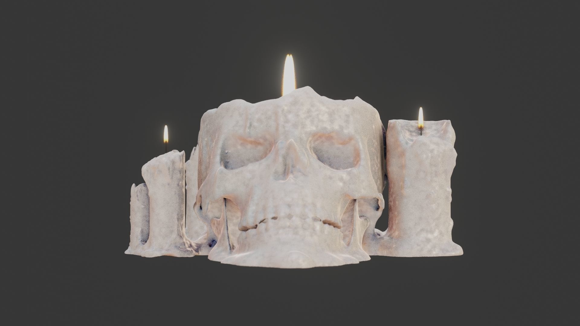 Skull candle 3D model_29