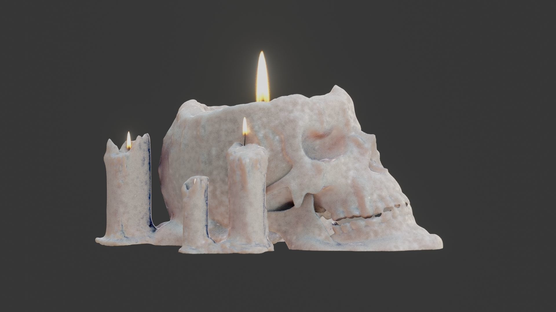 Skull candle 3D model_32