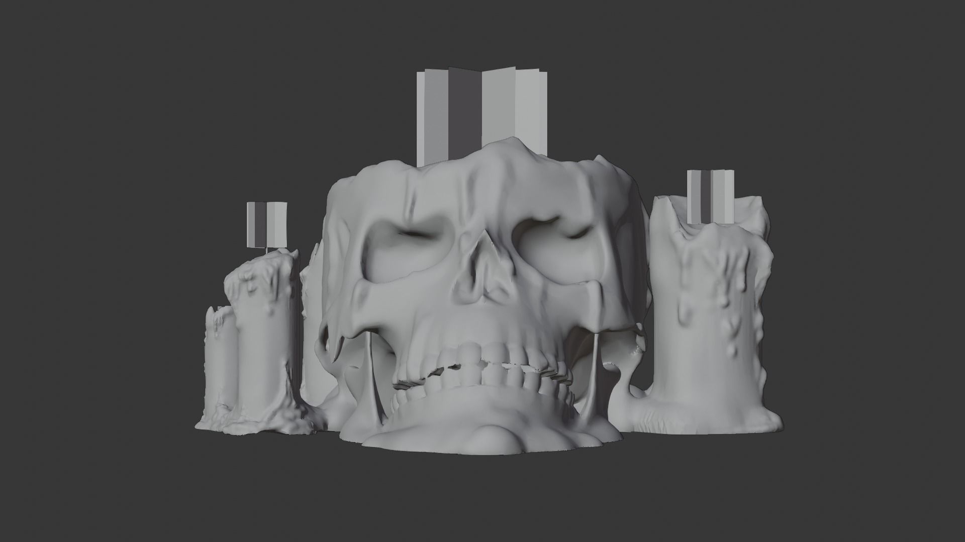 Skull candle 3D model_12