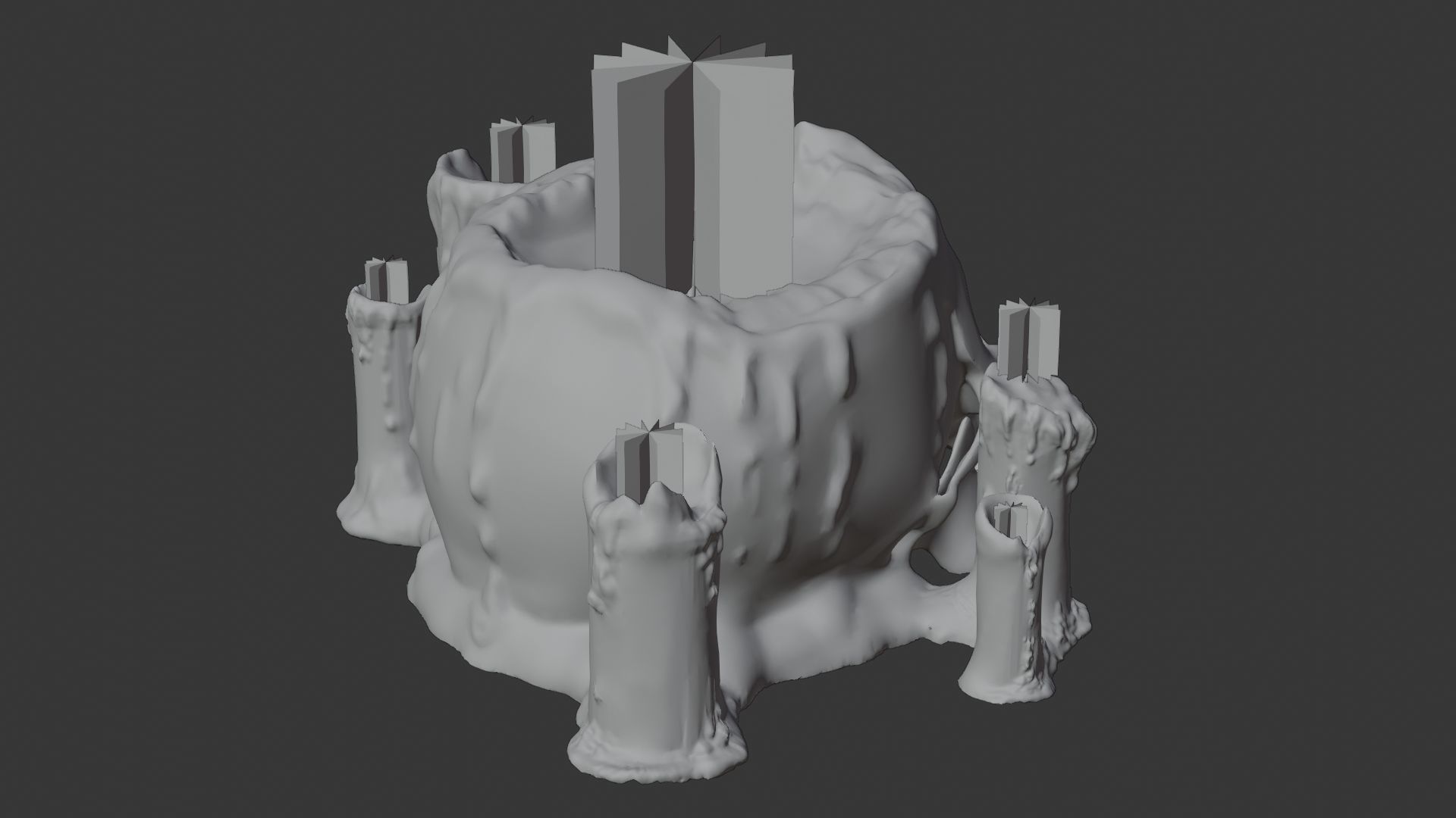 Skull candle 3D model_6