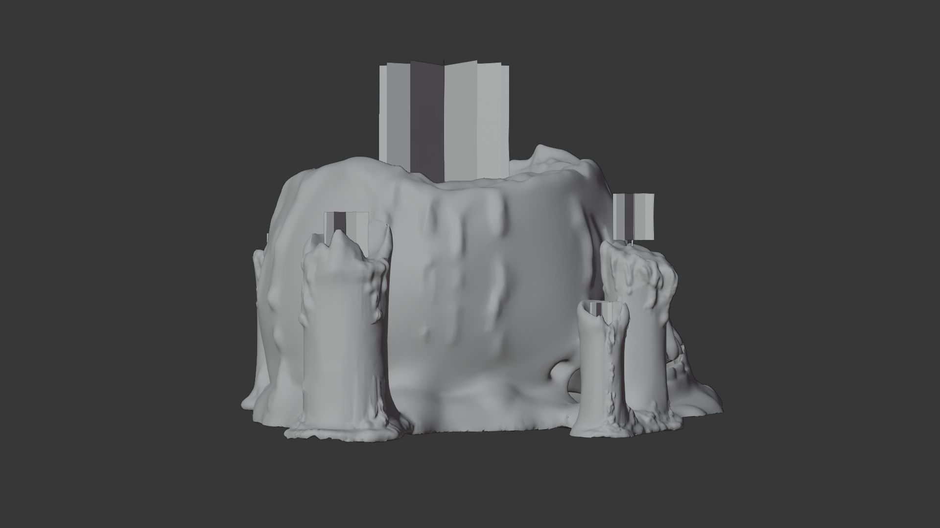 Skull candle 3D model_7