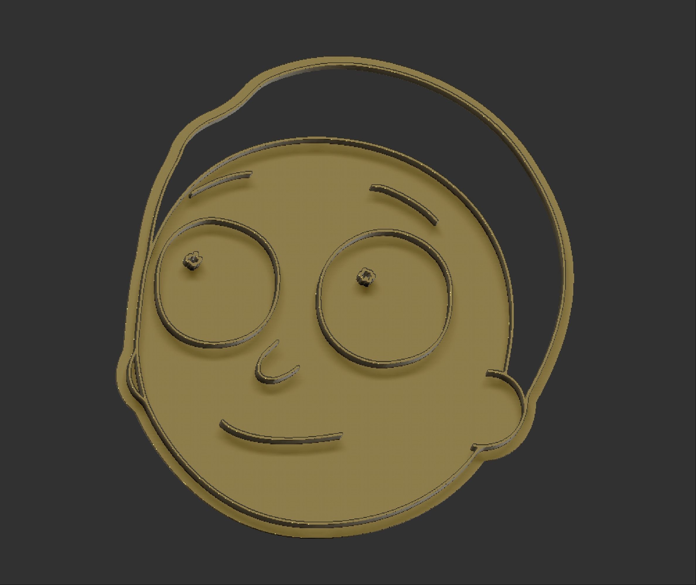 Morty  cookie cutter 3D print model_1