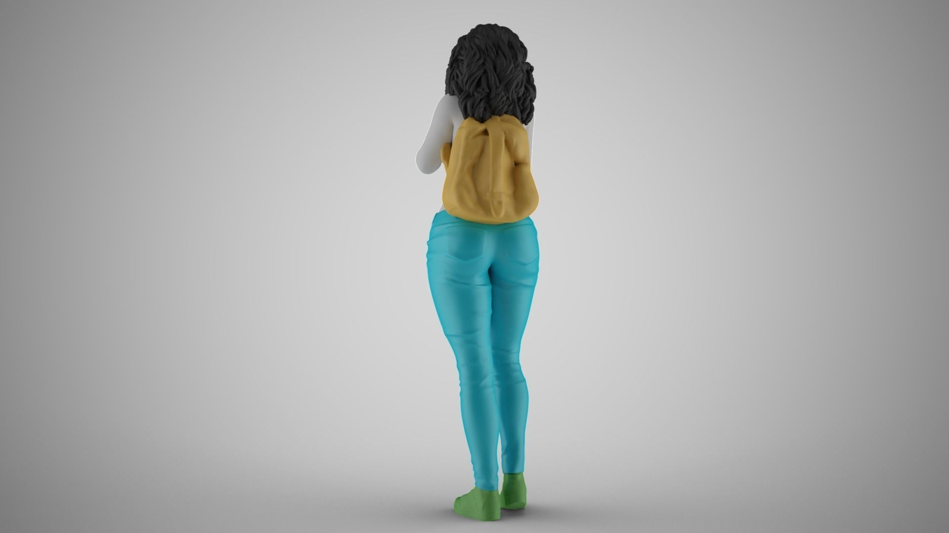 Girl Finding Best Angle 3D print model_8