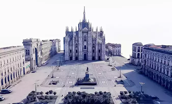 Milan Cathedral Low-poly 3D model