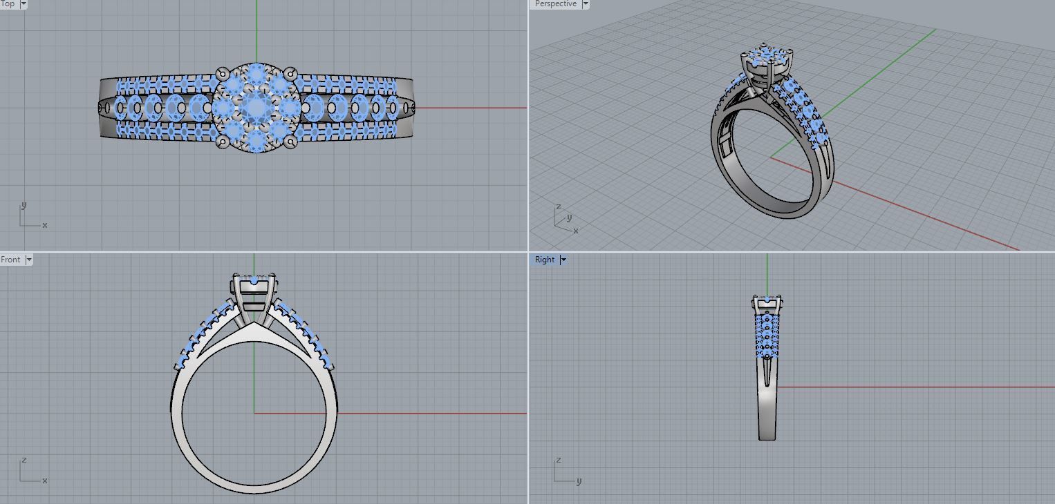 Ring and Earrings 164 3D print model_6