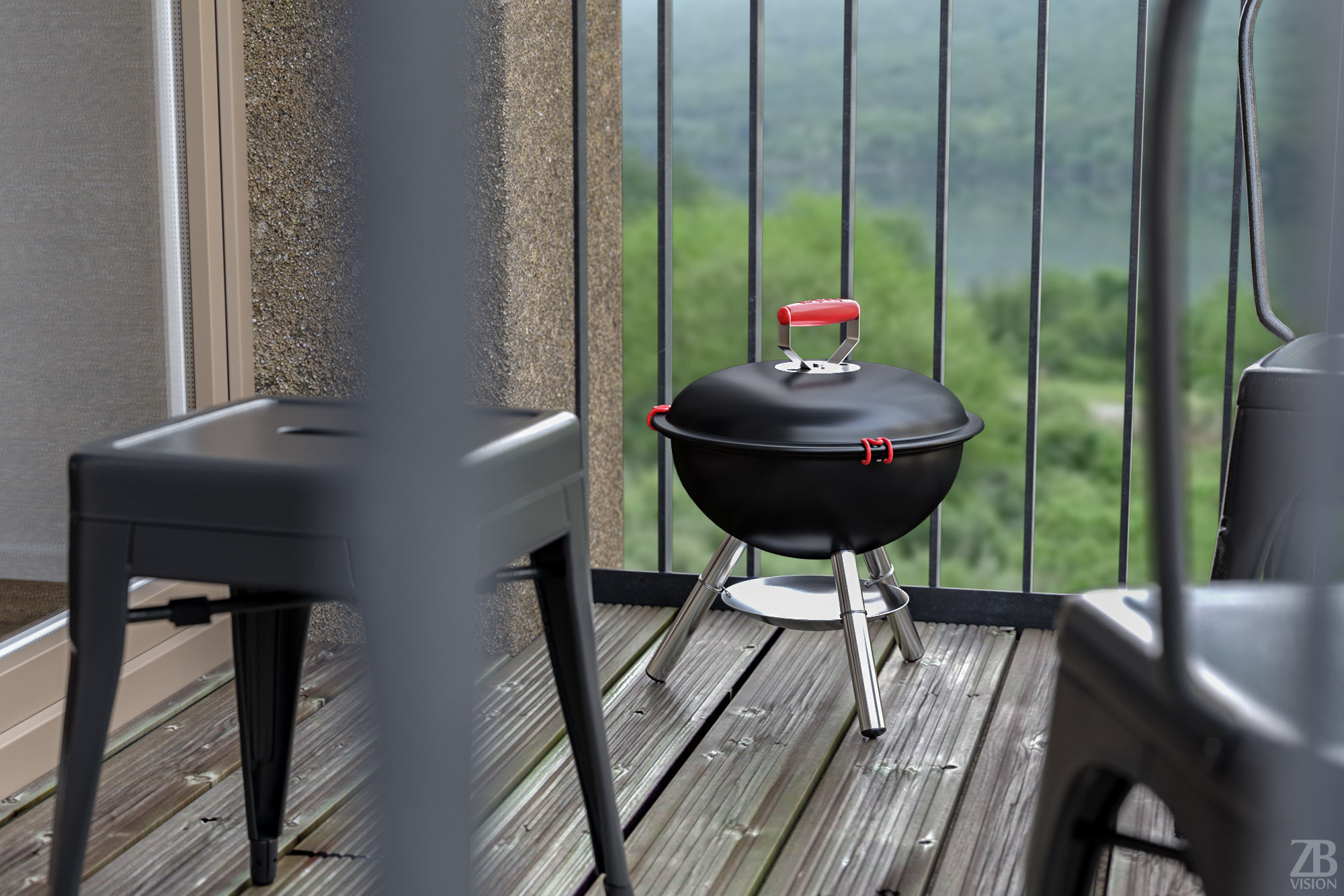 Grill bbq 3D model_2