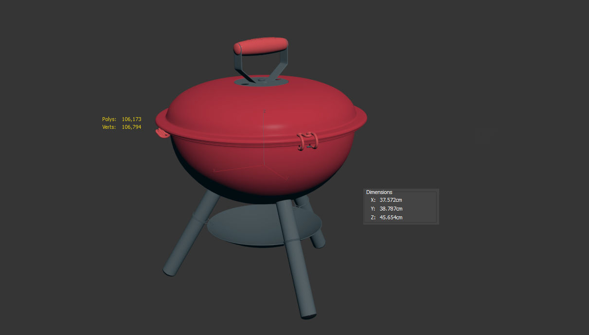 Grill bbq 3D model_4
