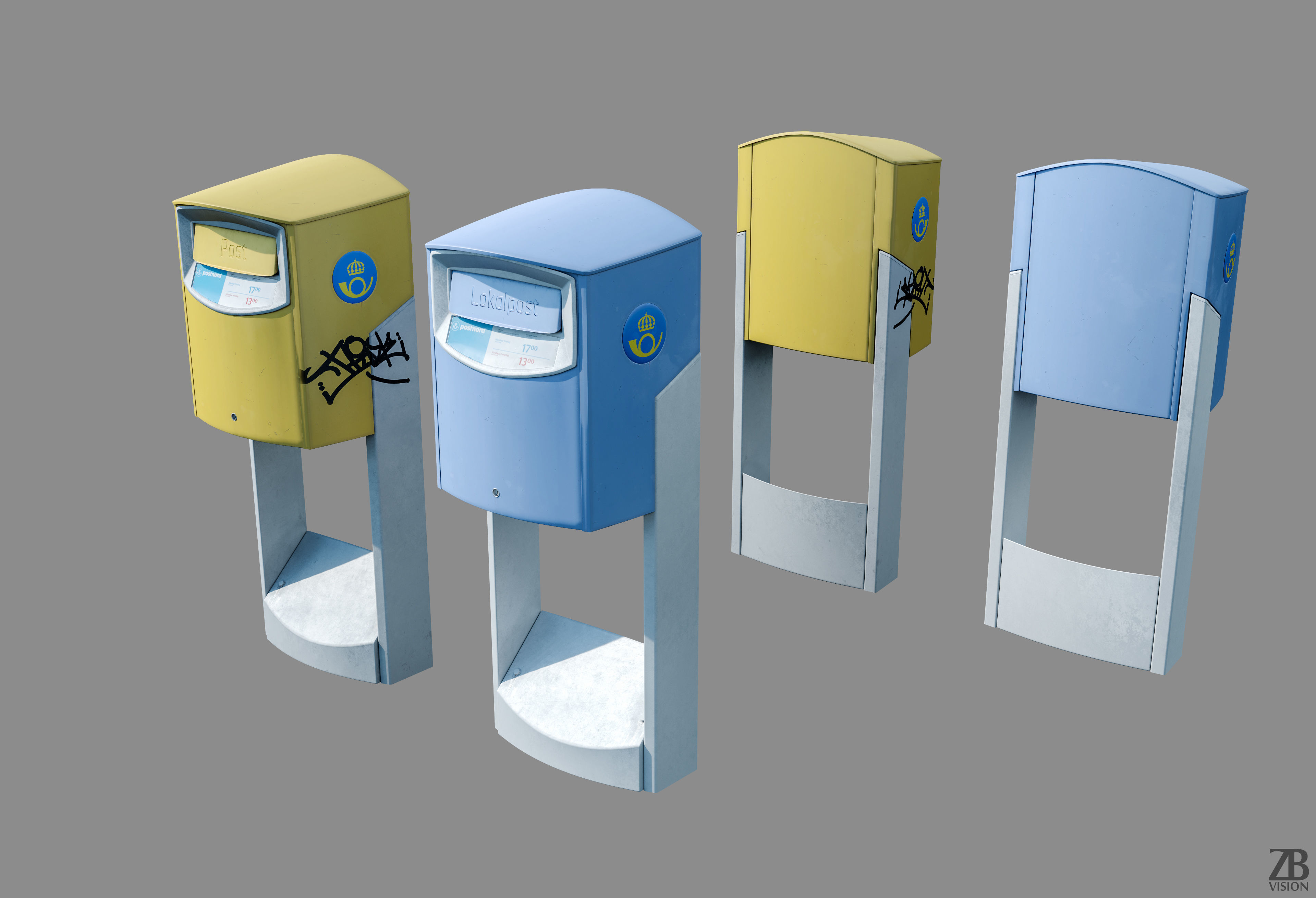 Postnord Mailbox 3D model_3