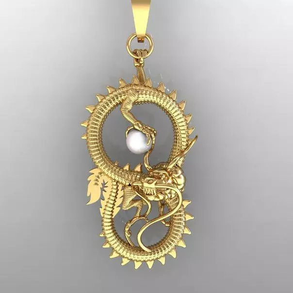 dragon pendants  3D print model_0
