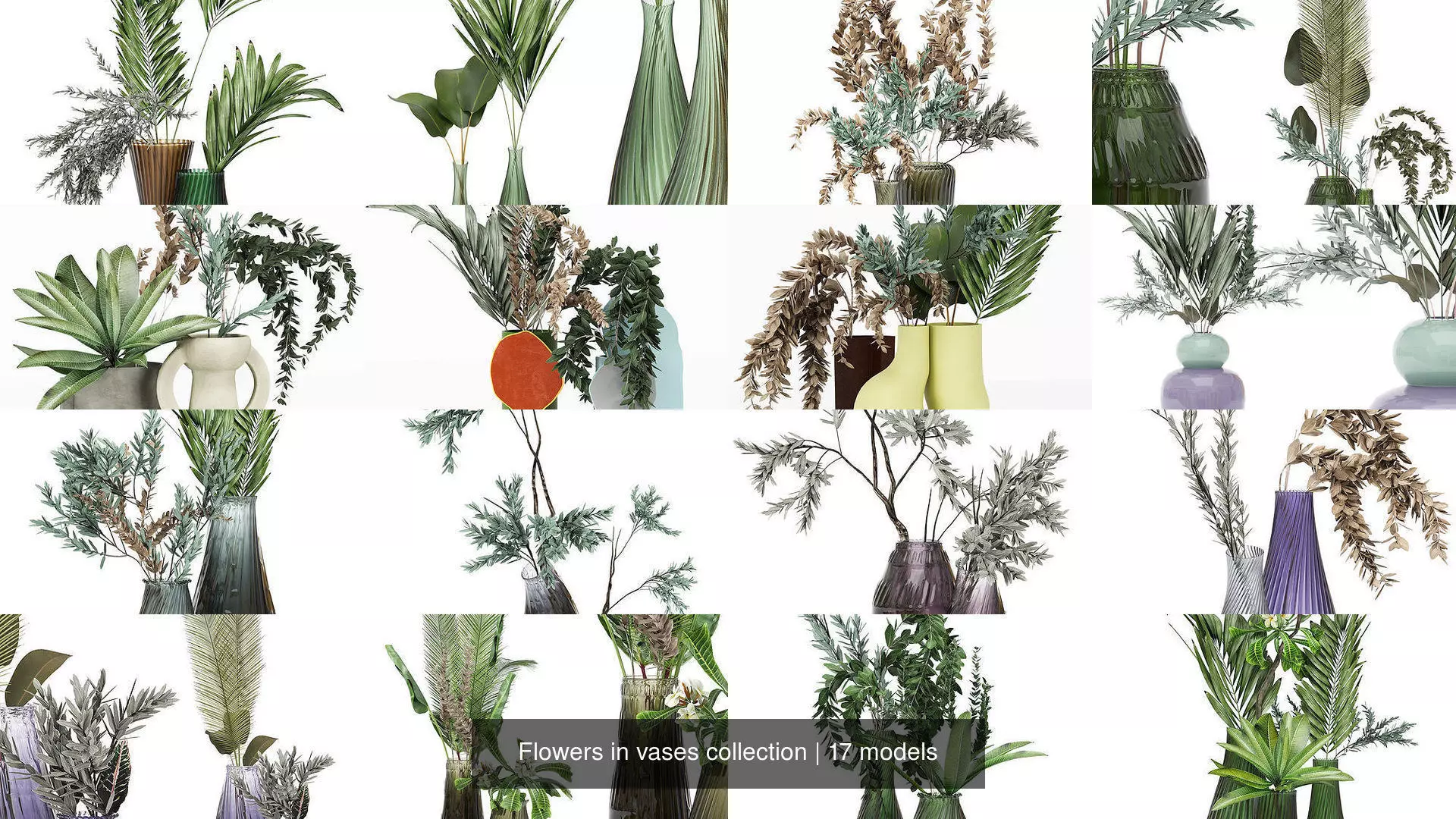 Flowers in vases collection _0