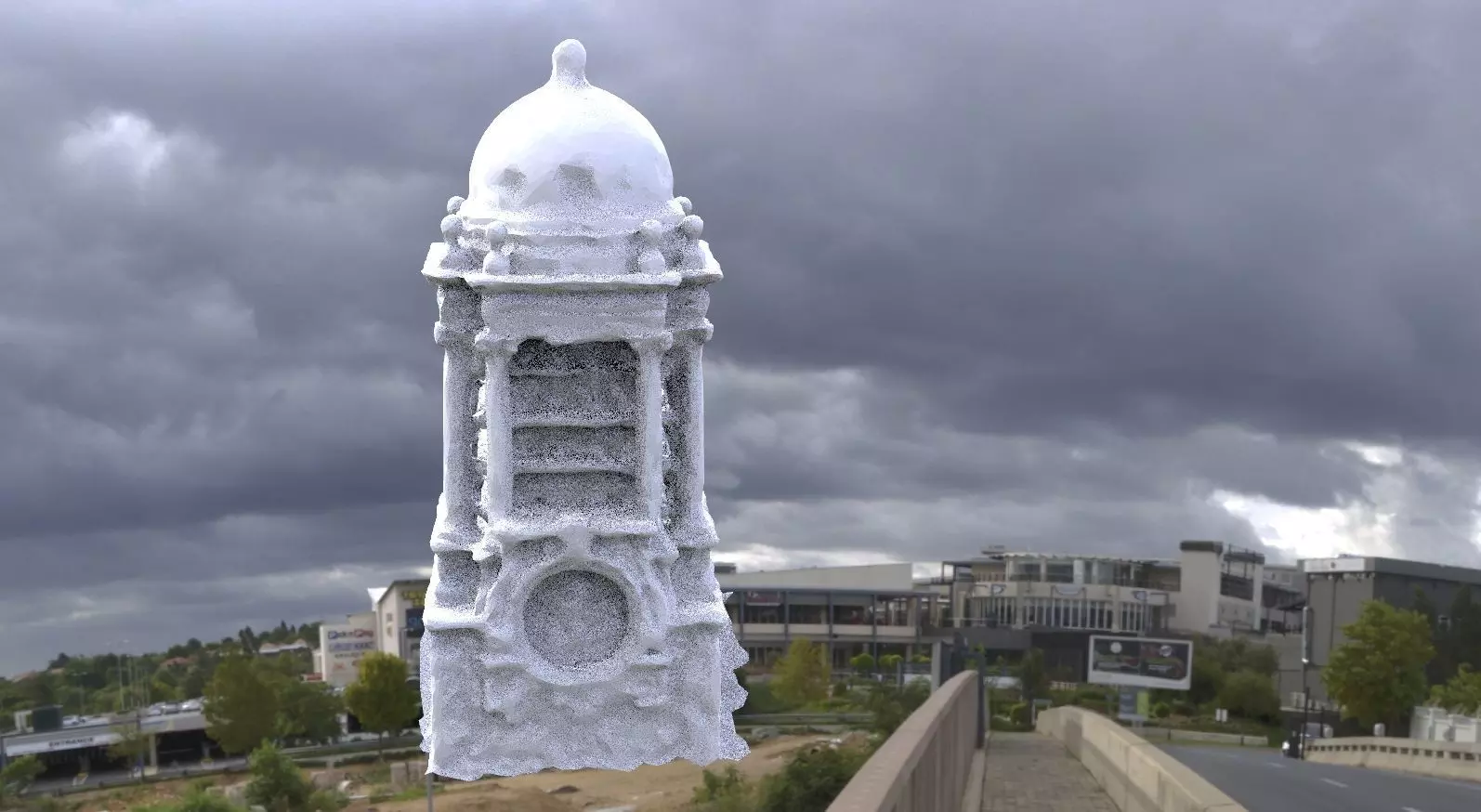 Mansion clock tower dome 3D model