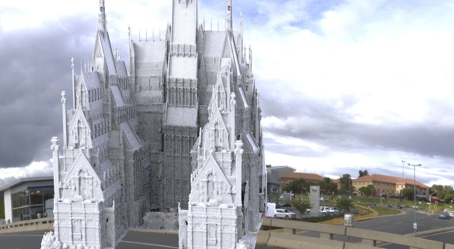 Country haunted mansion massive 3D 3D model_1