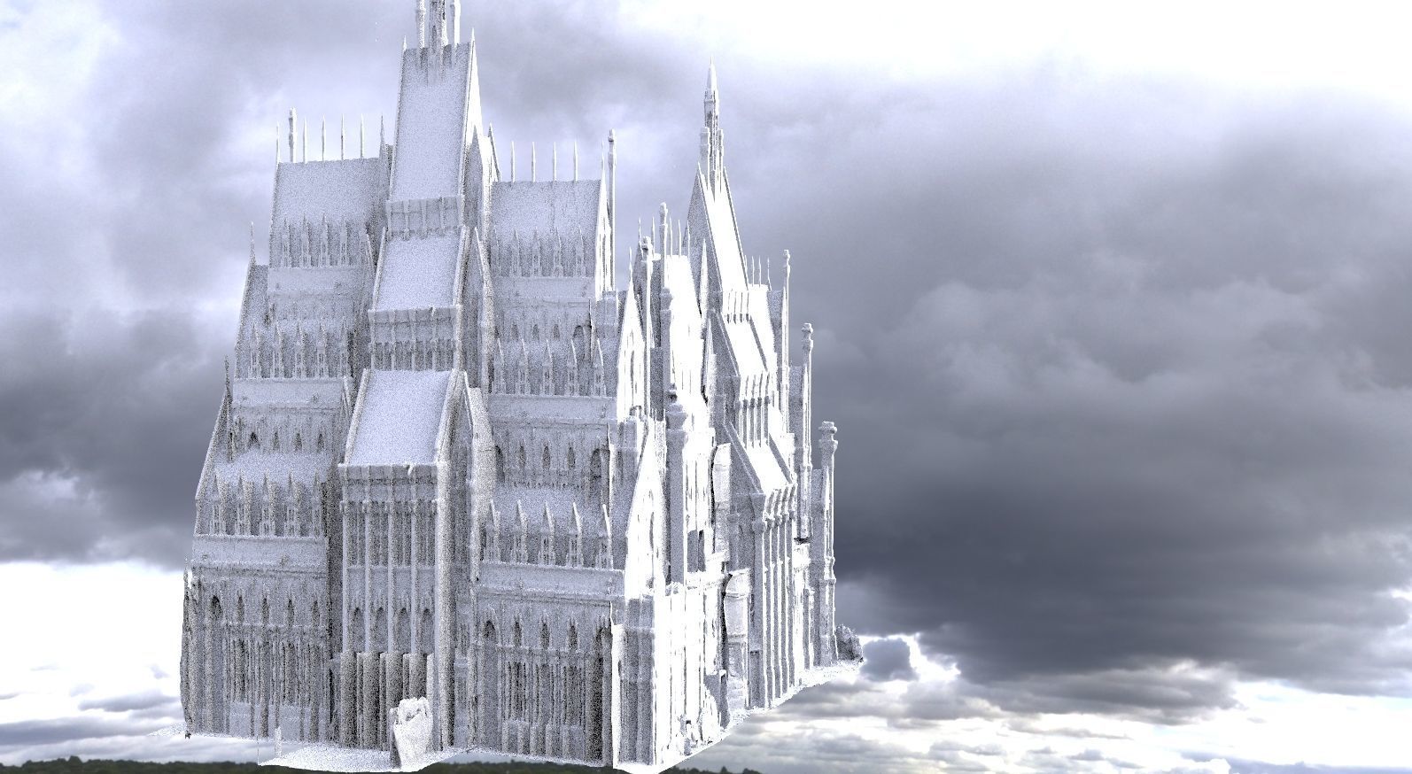 Country haunted mansion massive 3D 3D model_2