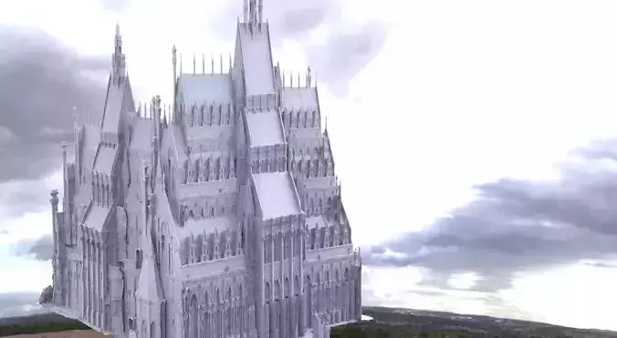 Country haunted mansion massive 3D