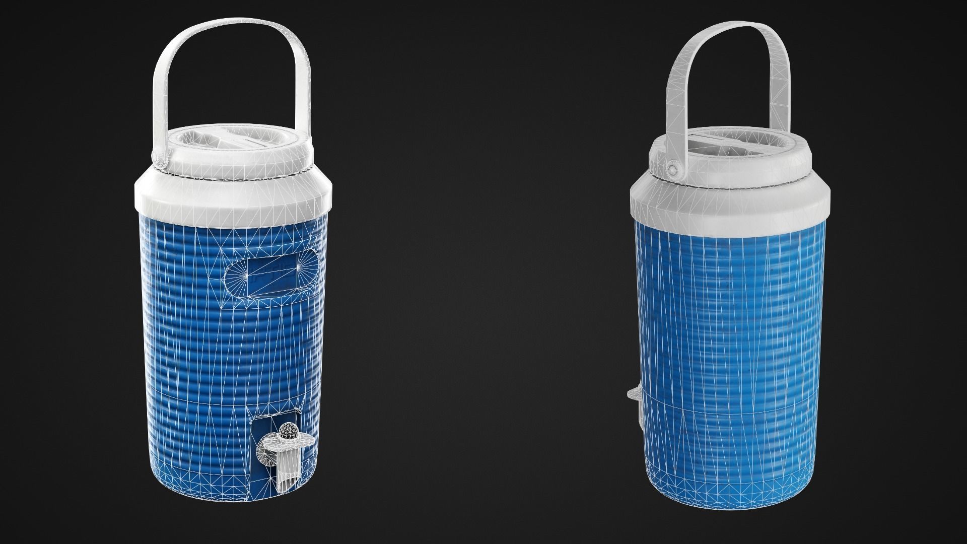 Water Container Low-poly 3D model_2