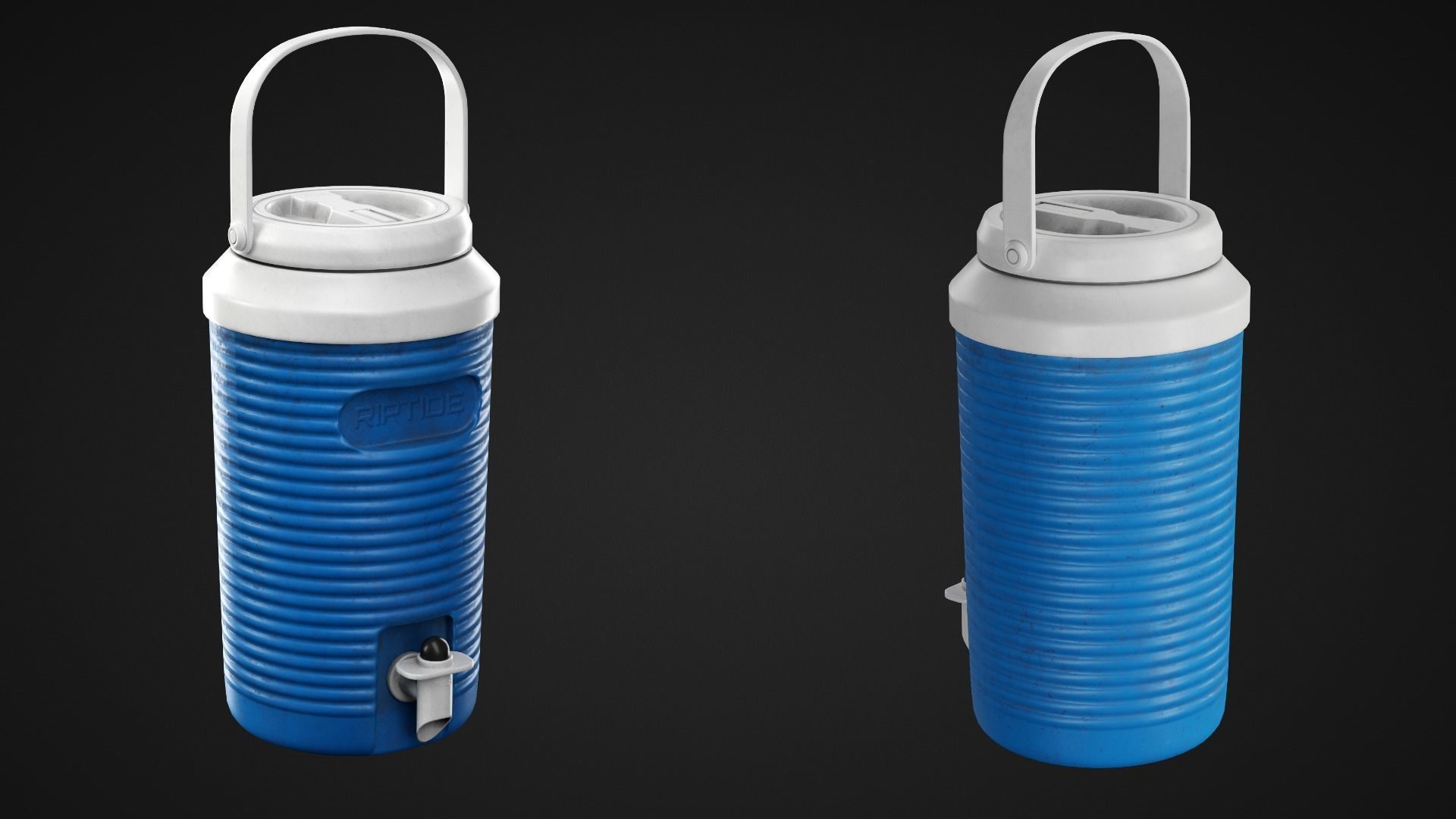 Water Container Low-poly 3D model_1