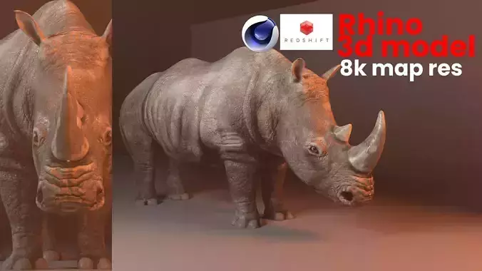 Rhino 3d model rigged 