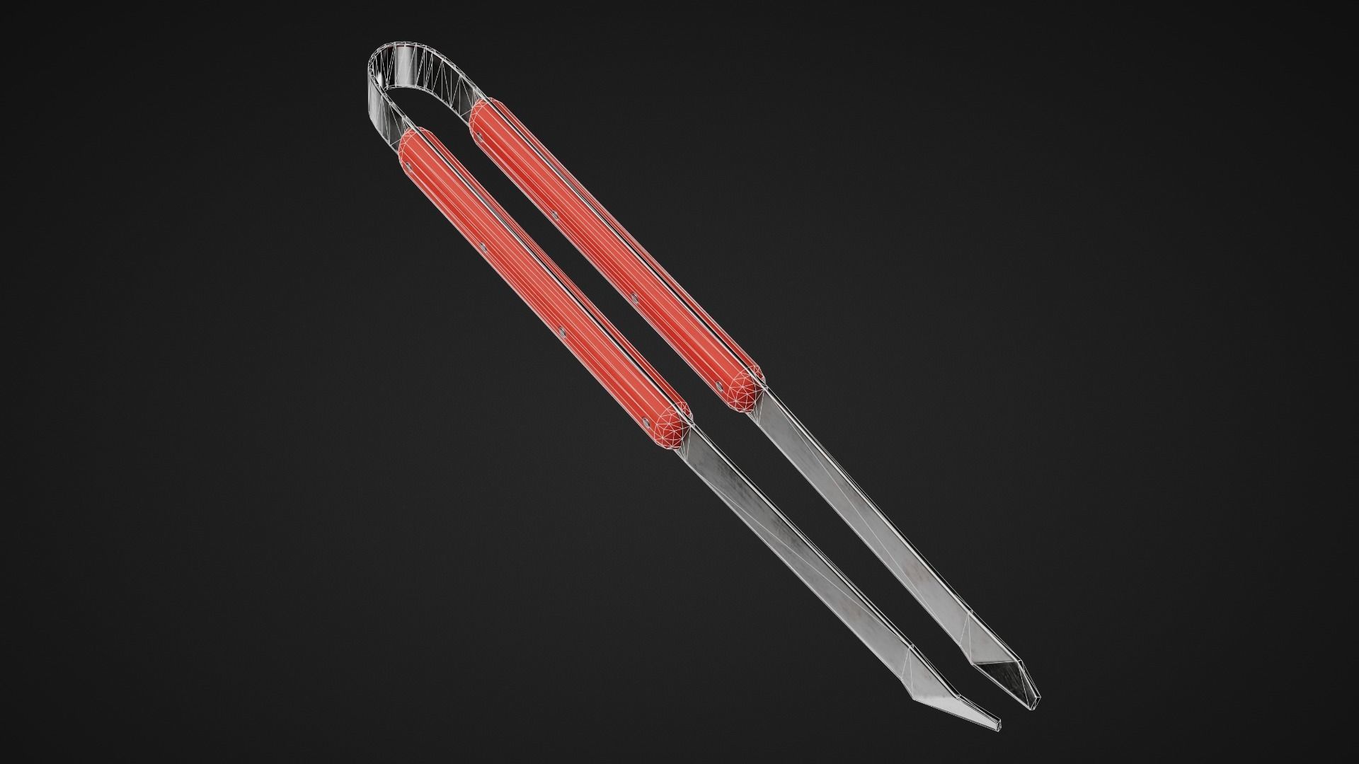Cookware Kit and Hunting Knife Low-poly 3D model_16