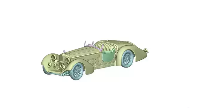 Mercedes Benz SS Roadster print