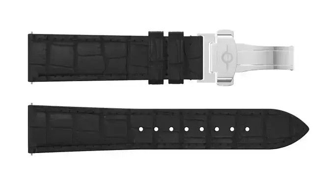 Strap watch Reptile black PBR Low-poly 3D model
