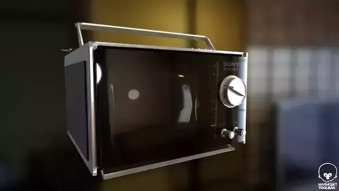 Sony Micro TV Low-poly 3D model Free low-poly 3D model