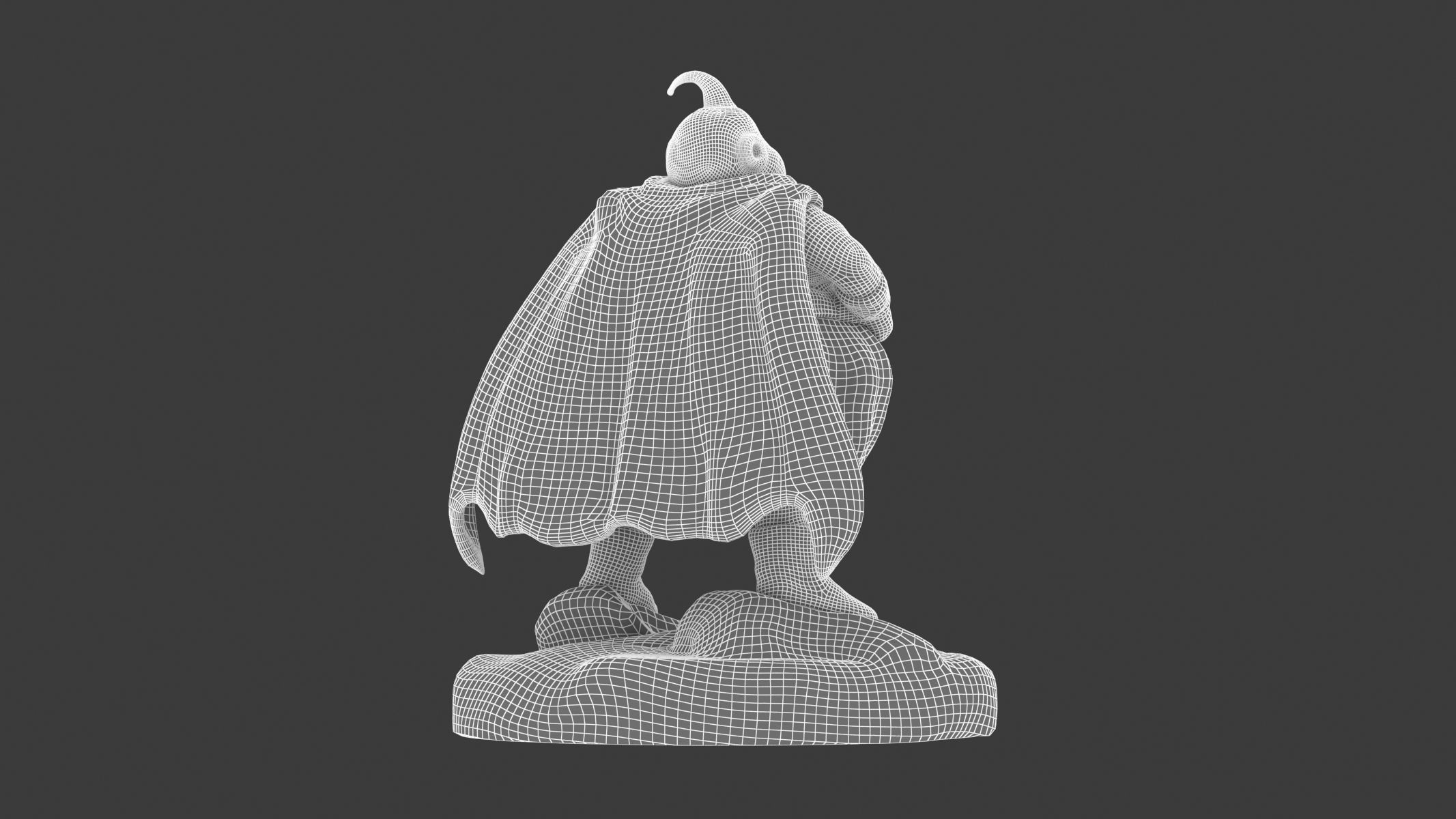 Majin Buu Fat Statue Low-poly 3D model_12