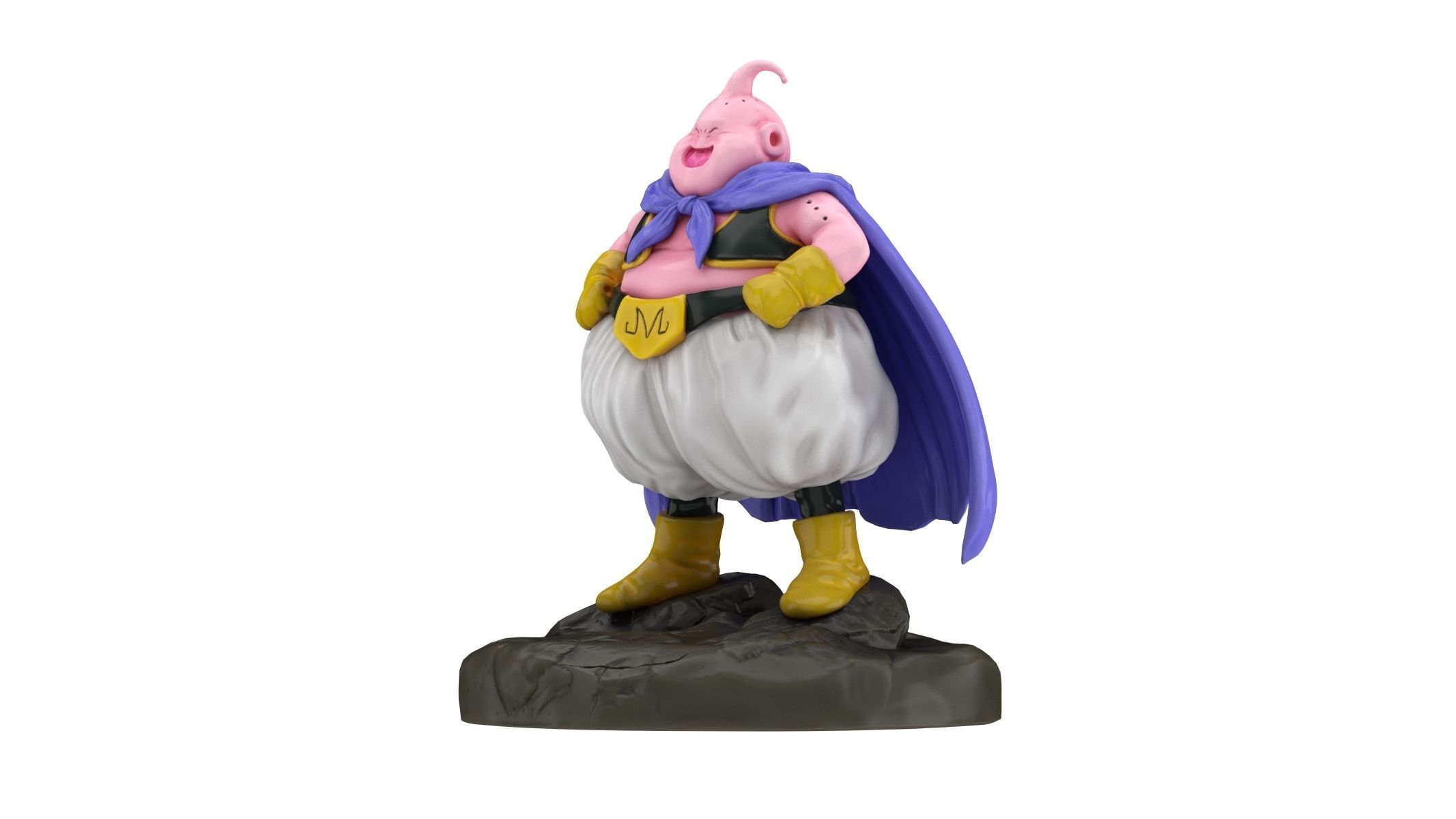 Majin Buu Fat Statue Low-poly 3D model_4