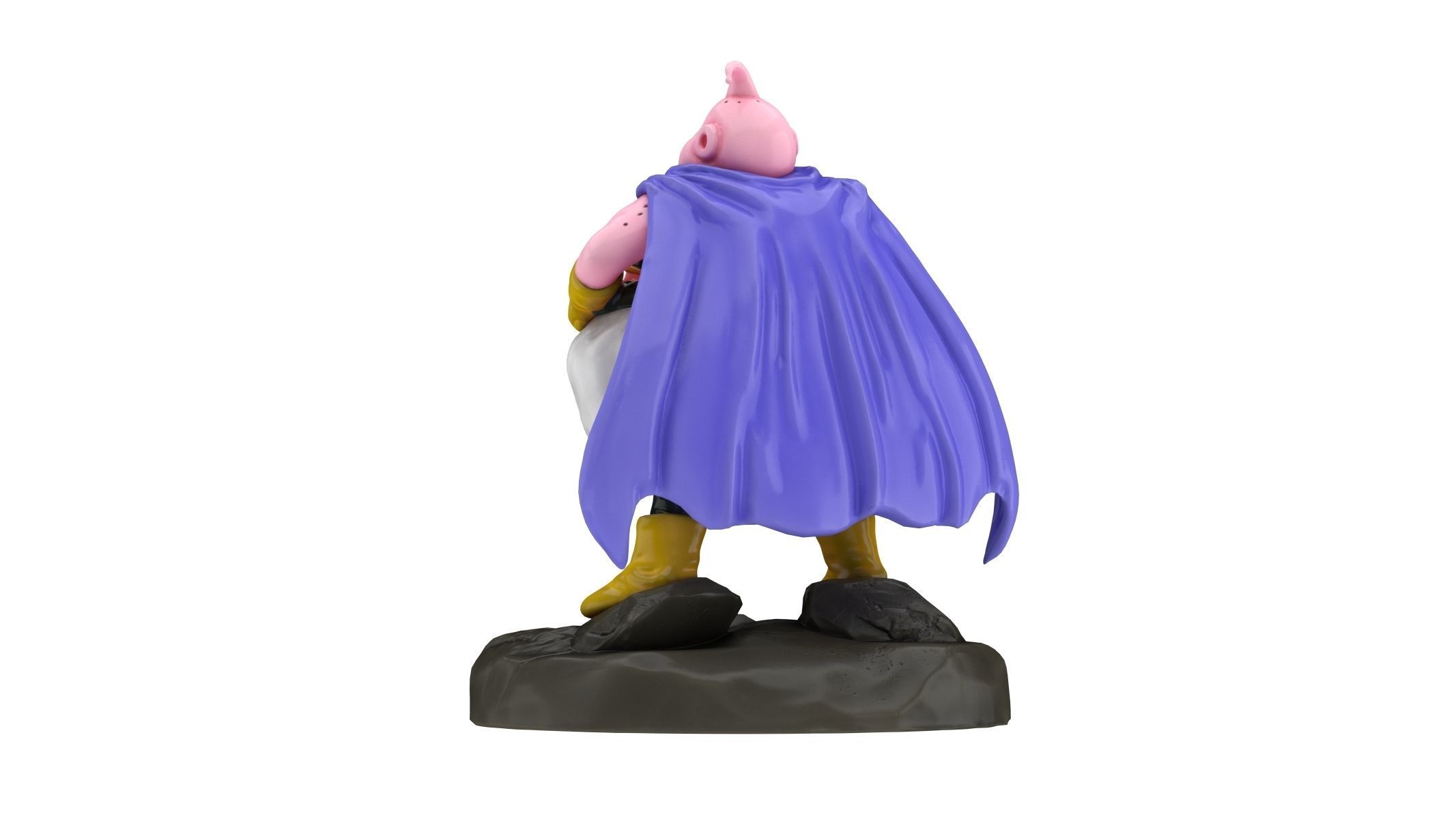 Majin Buu Fat Statue Low-poly 3D model_3