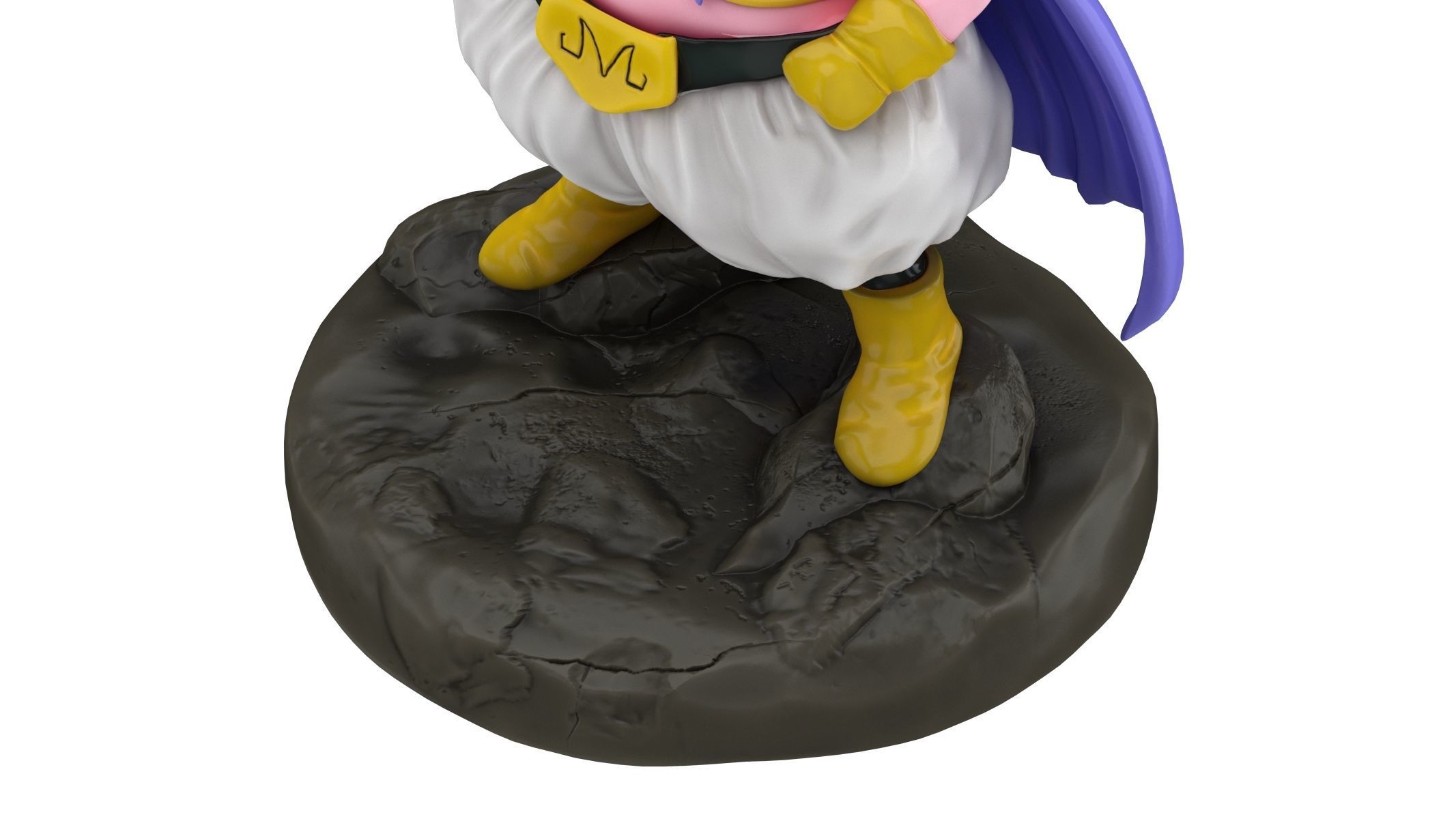 Majin Buu Fat Statue Low-poly 3D model_9