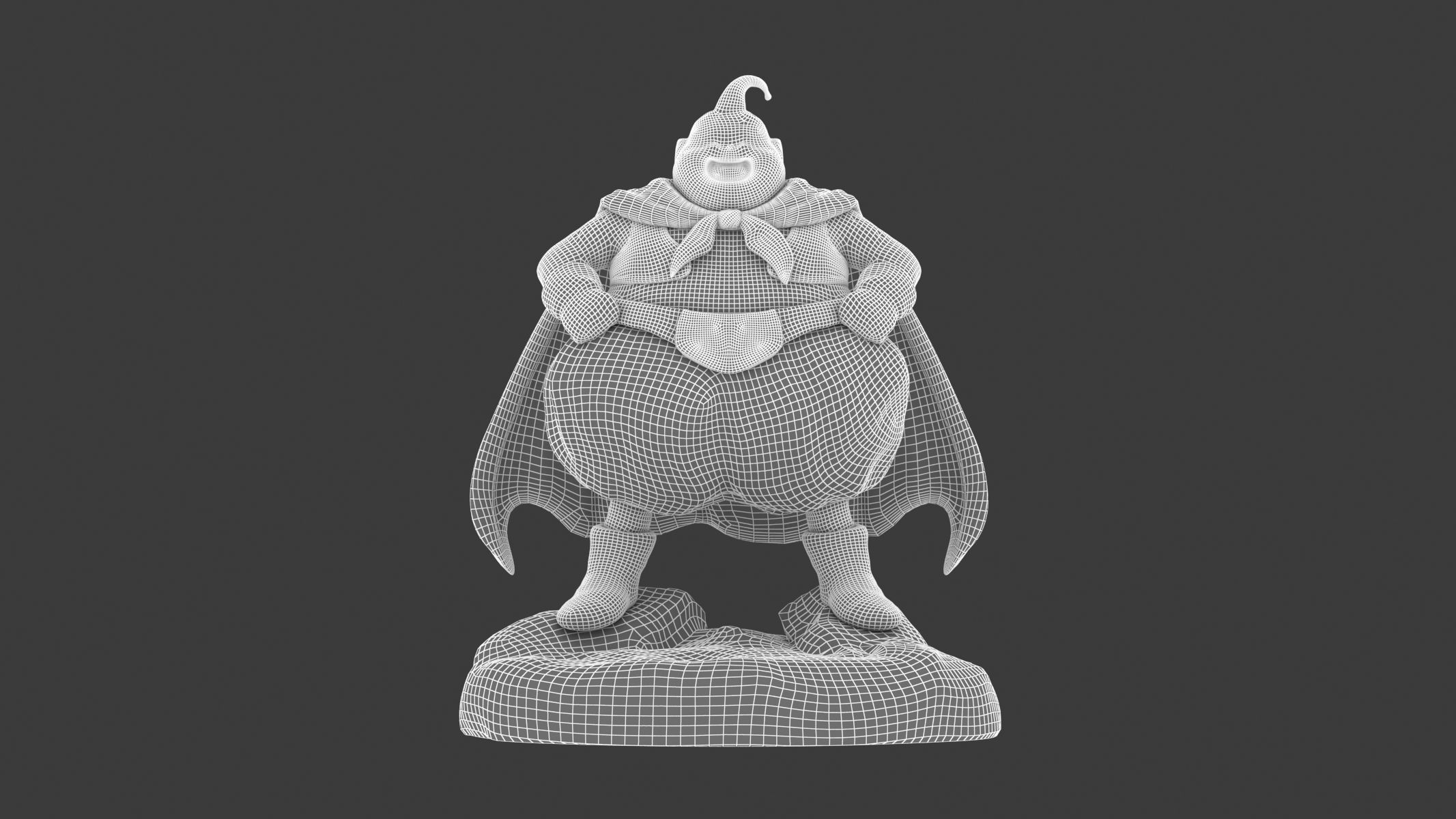 Majin Buu Fat Statue Low-poly 3D model_10