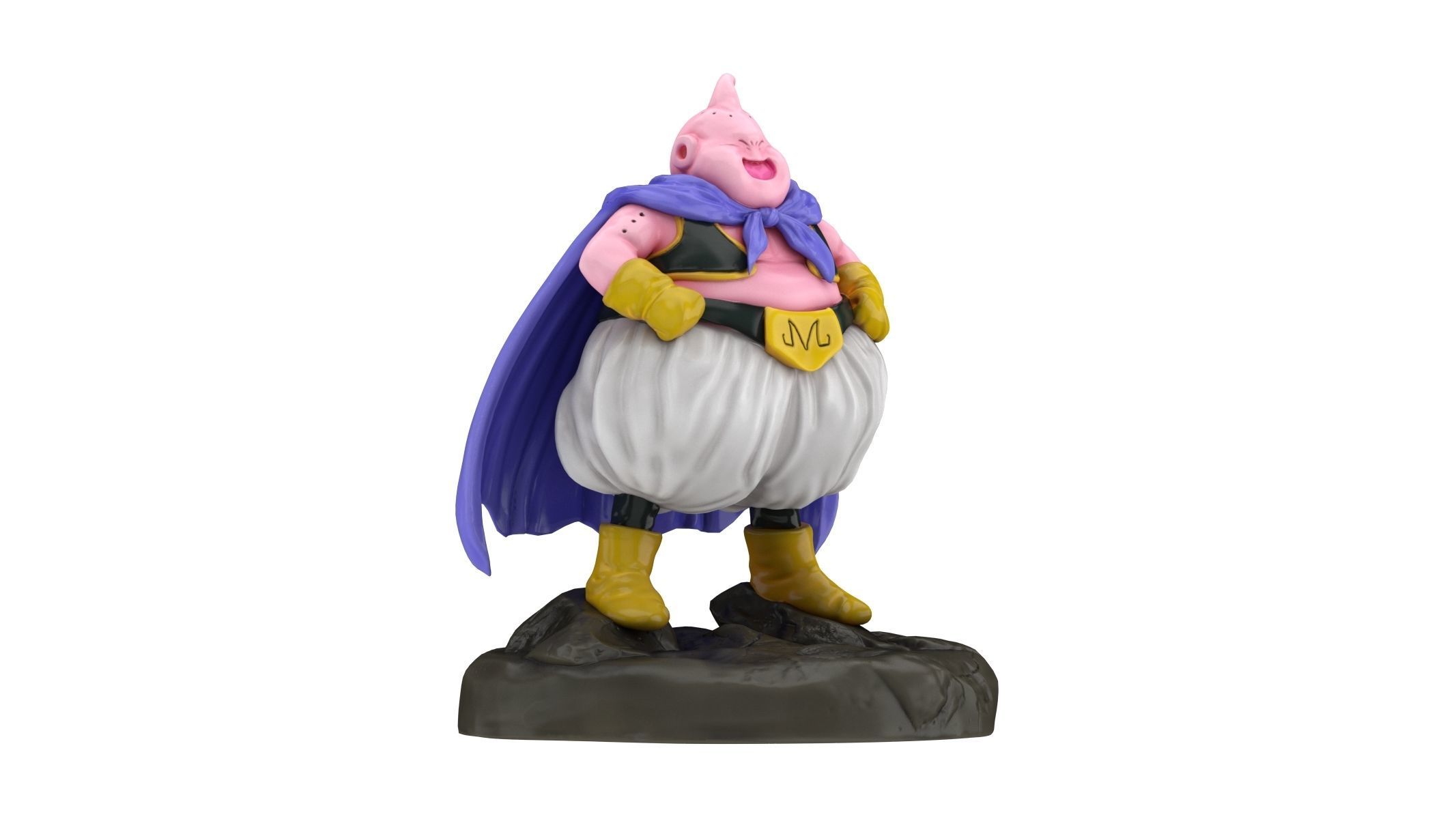 Majin Buu Fat Statue Low-poly 3D model_1
