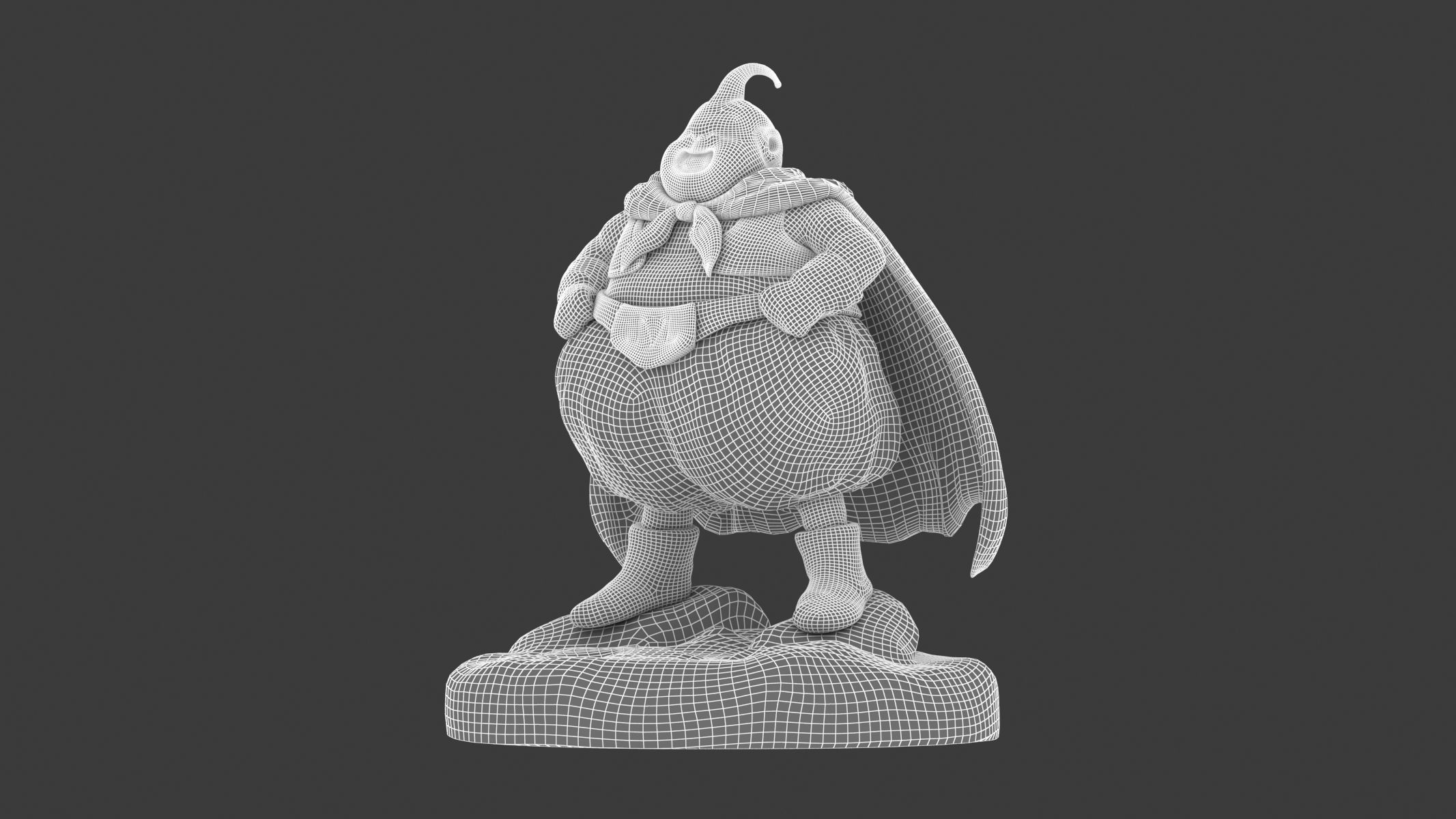 Majin Buu Fat Statue Low-poly 3D model_14
