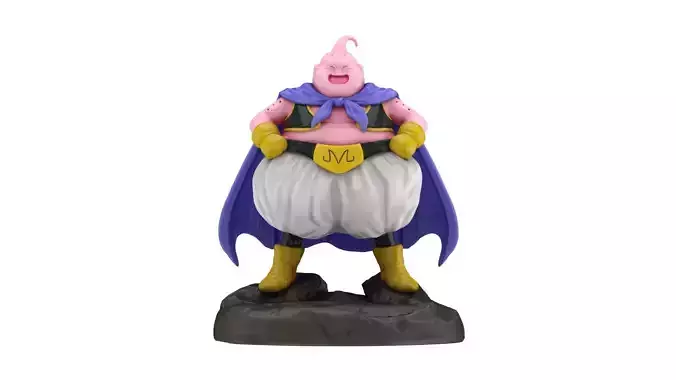Majin Buu Fat Statue Low-poly 3D model
